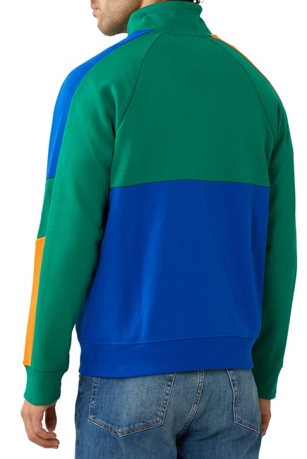 Double-Knit Color-Block Sweatshirt
